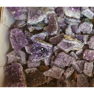 3 Purple Amethyst 1-2" Small Rough Druzy Crystal Clusters Uruguay Gems Gemstone
